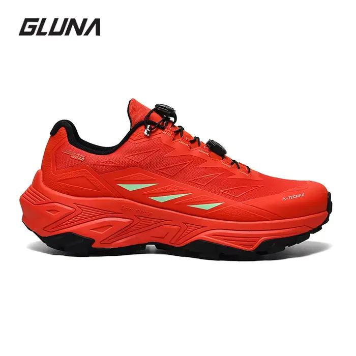 GLUNA-Baskets en polyester imperméables, chaussures de course, de randonnée, de jogging pour homme et femme, pour marathons et randonnées en plein air