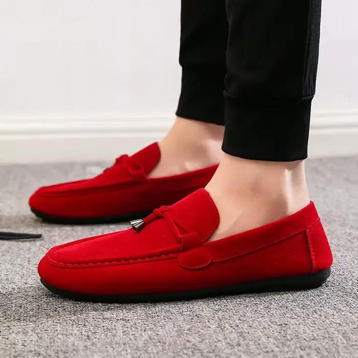 Mocassins souples en cuir véritable pour hommes