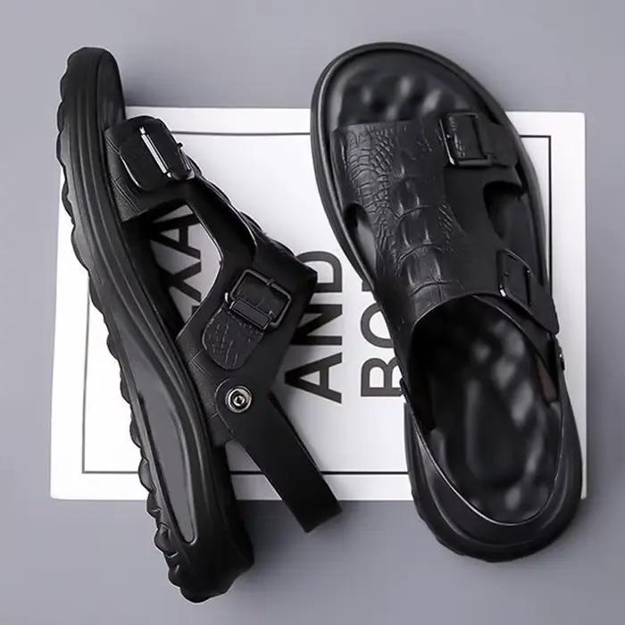 Sandales de conduite 2025 pour hommes – Chaussures de plage imperméables et antidérapantes à semelle souple