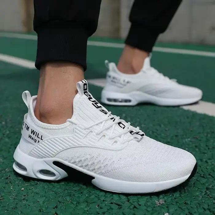 Chaussures de sport respirantes homme avec semelles épaisses design vichy confortables pour randonnée en plein air