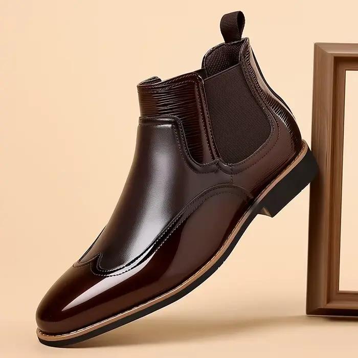 Bottes Chelsea UXST pour homme Style britannique Classique Élégantes Occasions Spéciales Bottes Chelsea Luxe Décontractées Haut de Gamme