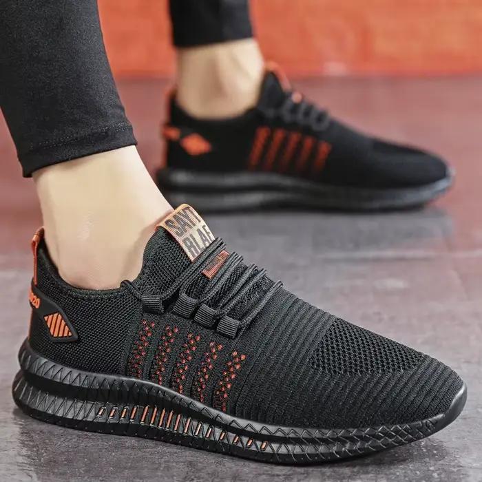 Baskets légères pour hommes, chaussures décontractées respirantes, semelles en caoutchouc et latex, idéales pour l'automne et le printemps, baskets confortables et durables pour homme
