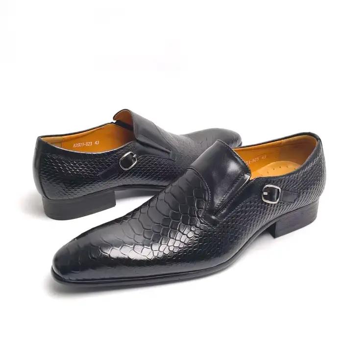 Mocassins ASIMAYA en cuir peint à la main pour homme, chaussures décontractées et formelles pour l'usage quotidien et les occasions spéciales