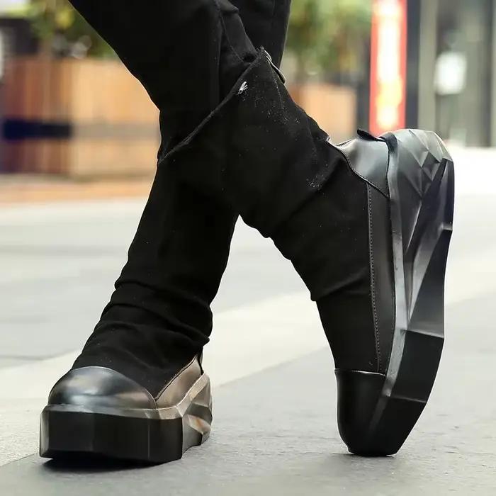 Haut 2025 automne nouveaux hommes chaussures décontractées mode sans lacet homme baskets en plein air confort tendance