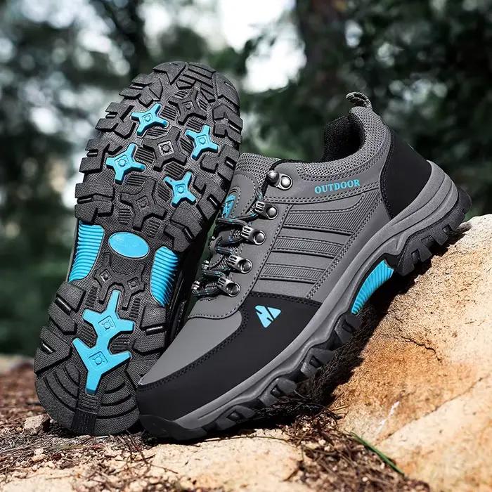 Chaussures de randonnée pour hommes en plein air imperméable en cuir anti-dérapant confortable chasse