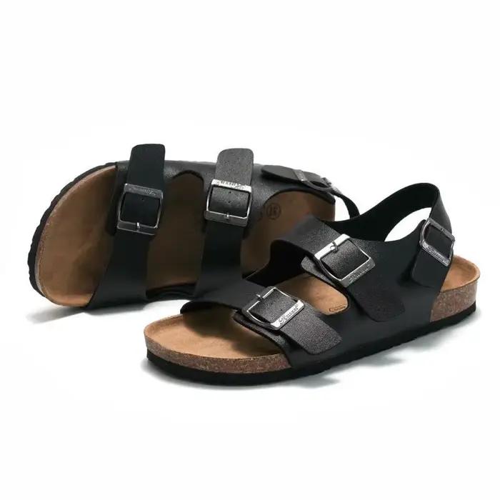 Mode homme décontracté liège sandale respirant confort été tongs Couple pantoufles plage Muller extérieur anti-dérapant chaussures jeunesse