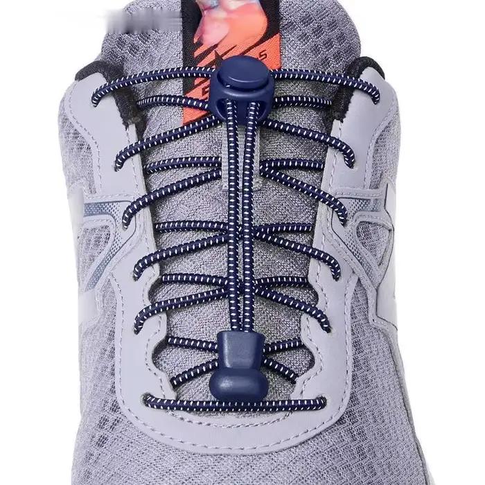 1 paire 22 couleurs lacets élastiques verrouillage rond sans cravate