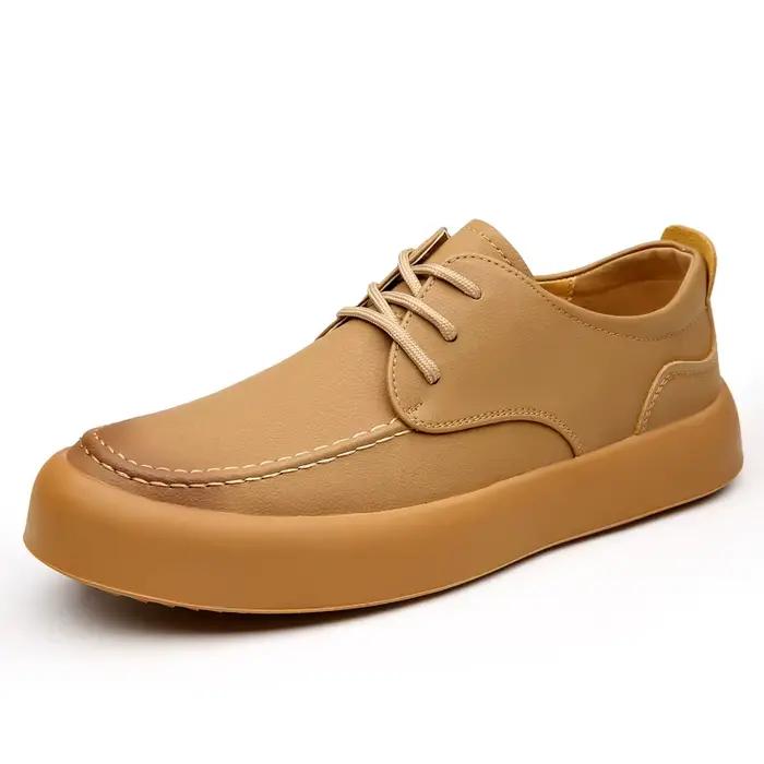 Chaussures décontractées brogues pour hommes en cuir véritable, baskets pour affaires, chaussures personnalisées et tendance pour printemps automne occasions spéciales