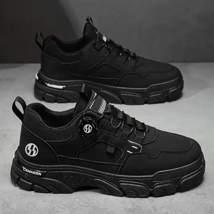 Baskets pour hommes, version coréenne, confortables, à semelle souple, décontractées, résistantes à l'eau, pour printemps et automne, idéales pour les promenades et les journées de travail