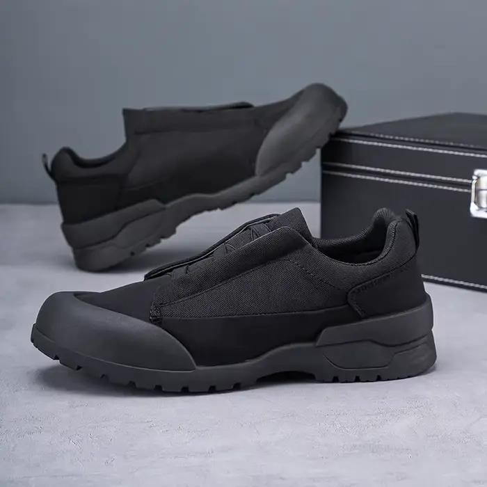 A pair of versatile all-season outdoor casual shoes for men; lightweight athletic running