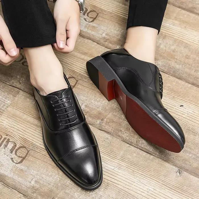 Chaussures Oxford à semelle rouge pour hommes
