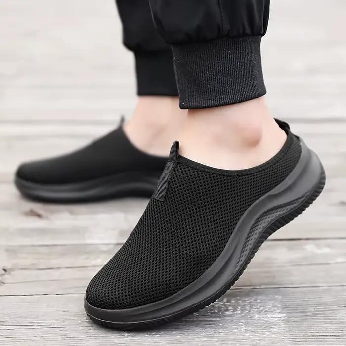 MAEDEF hommes demi pantoufle grande taille chaussures plates semelle confortable léger