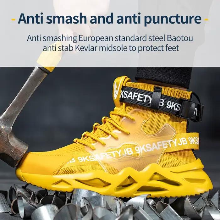 Chaussures de sécurité imperméables et respirantes avec boucle en métal pour homme