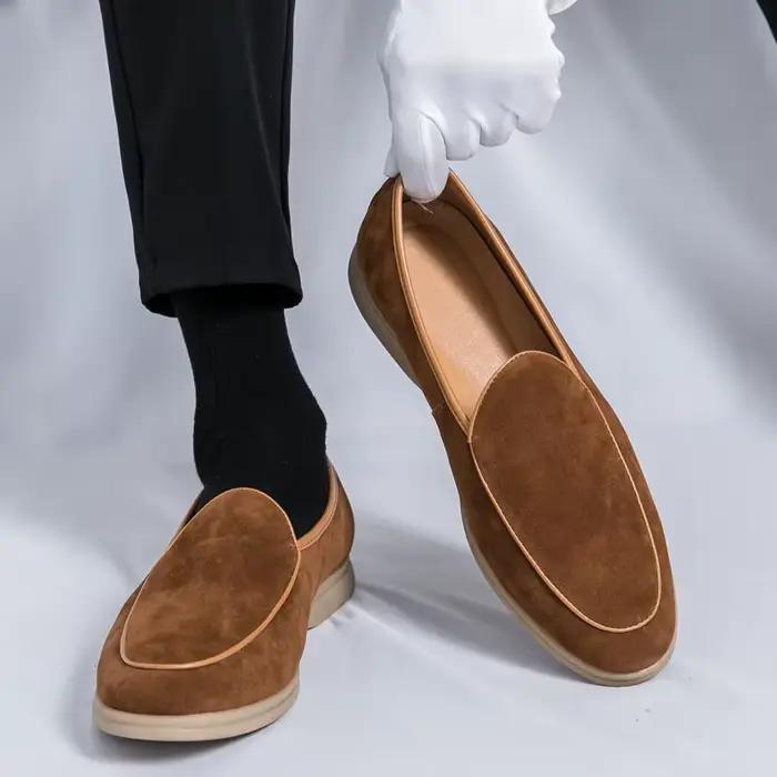 Mode hommes marque de luxe mocassins chaussures printemps Style britannique daim
