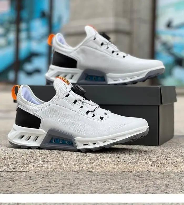 Nouvelles chaussures de Golf pour hommes en cuir véritable entraînement