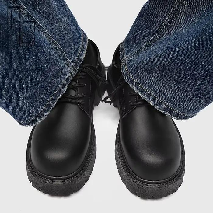 Chaussures en cuir à grosse tête pour hommes