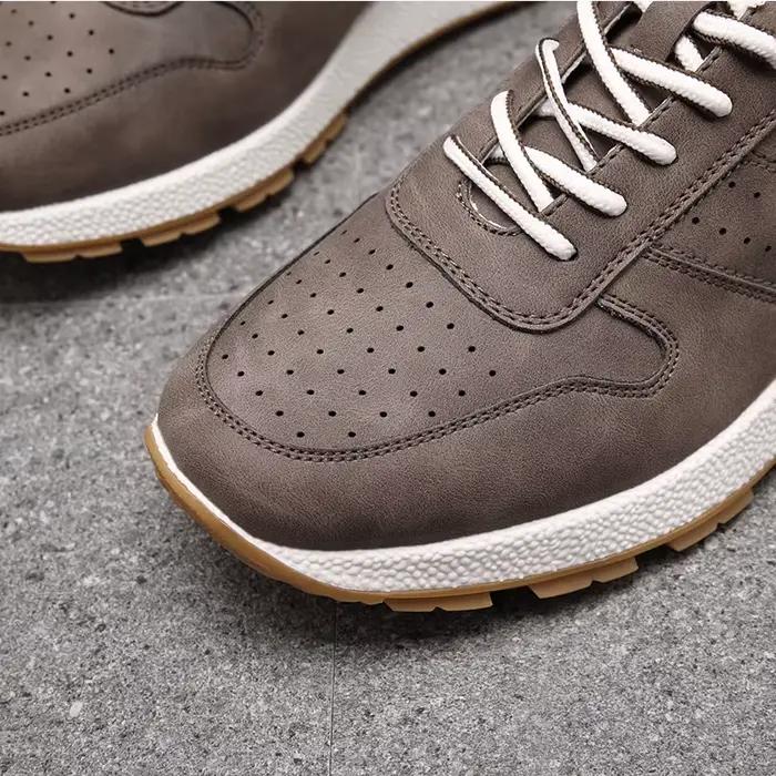 KNBR espadrilles décontractées hommes formateurs en cuir chaussures confortables pour la marche randonnée Jogging Sport