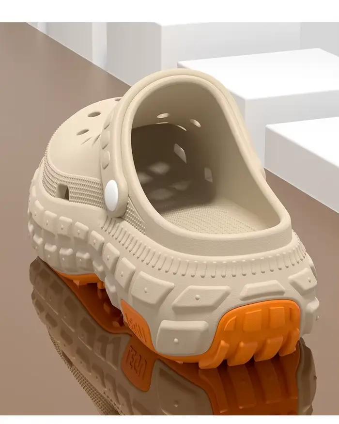 Sandales pour hommes à semelles épaisses et perforées, nouvelle tendance estivale, antidérapantes, résistantes à l'usure et inodores, idéales pour la conduite.