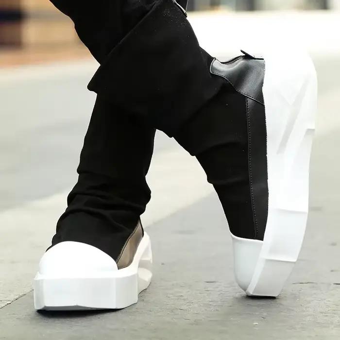 Haut 2025 automne nouveaux hommes chaussures décontractées mode sans lacet homme baskets en plein air confort tendance