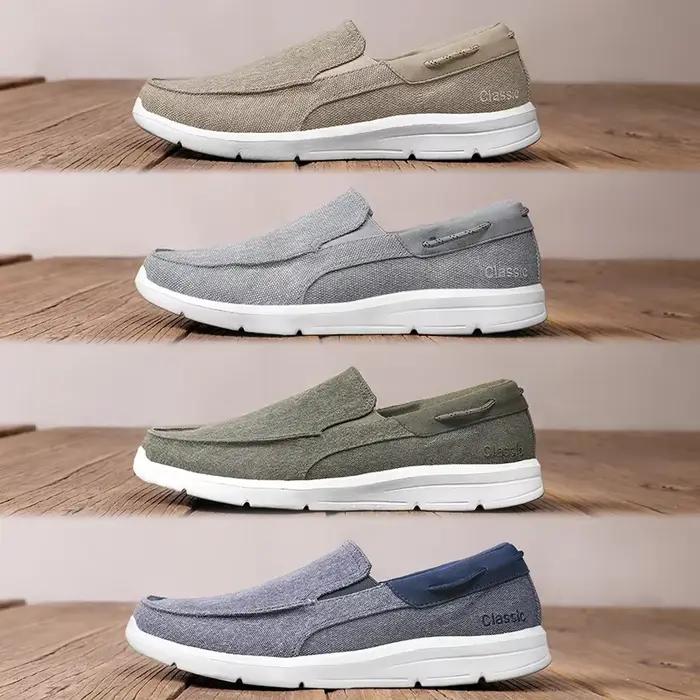 Mocassins pour hommes chaussures automne nouveaux hommes chaussures en toile chaussures de loisirs classiques baskets respirantes confortables pour hommes mocassins