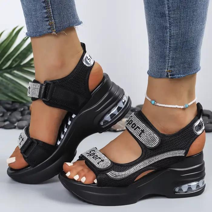 Sandales d'été bout rond confortables décontractées élégantes et sexy à talons hauts pour femmes occasions spéciales