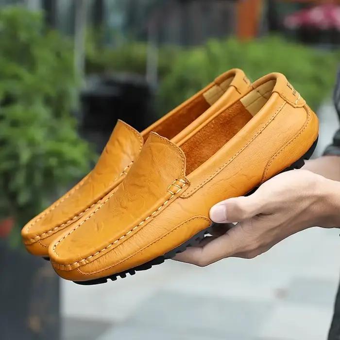 Mocassins en cuir respirants pour hommes