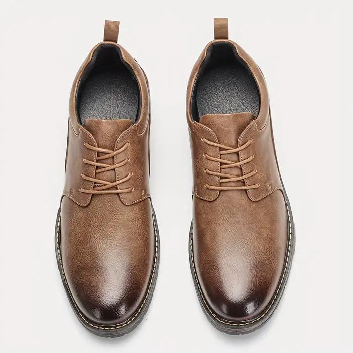Chaussures Derby décontractées rétro marron pour hommes