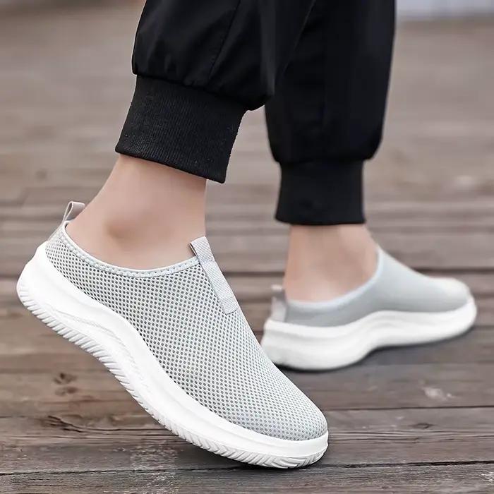 MAEDEF hommes demi pantoufle grande taille chaussures plates semelle confortable léger