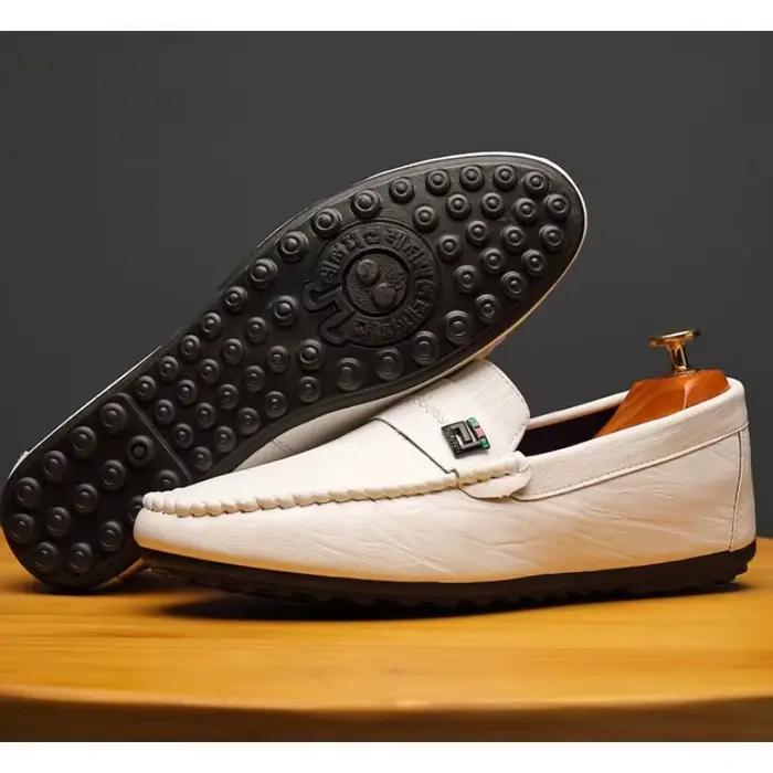 Mocassins OLOMM décontractés pour homme, style coréen, confortables, respirants, bout rond, talon plat, légers, pour printemps et automne