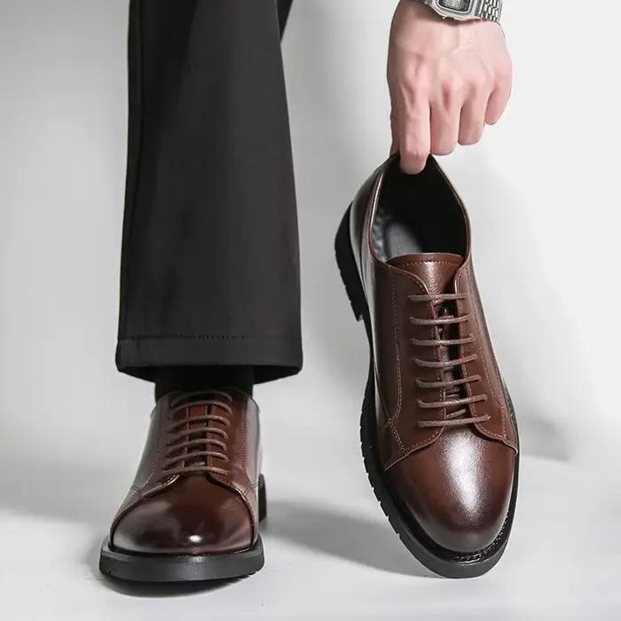 Chaussures habillées en cuir de luxe pour hommes