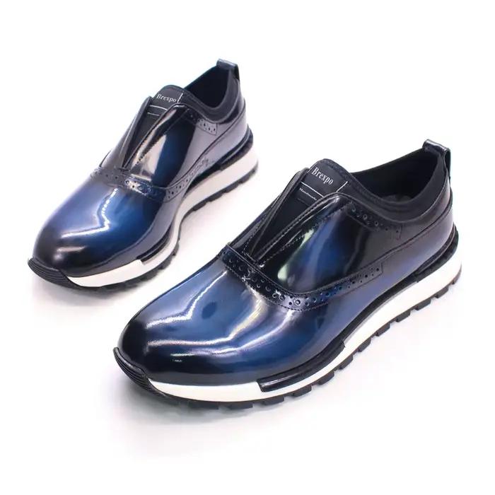 Chaussures en cuir pour hommes chaussures pour hommes décontractées confortables semelle antidérapante baskets brillantes mariage haut de gamme Occasion rencontres chaussures pour hommes