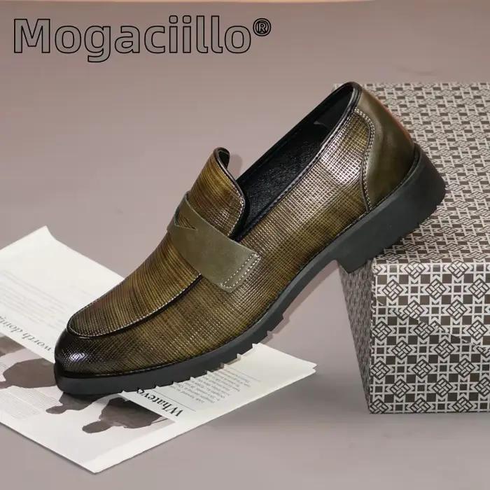 Mocassins classiques de marque italienne pour hommes