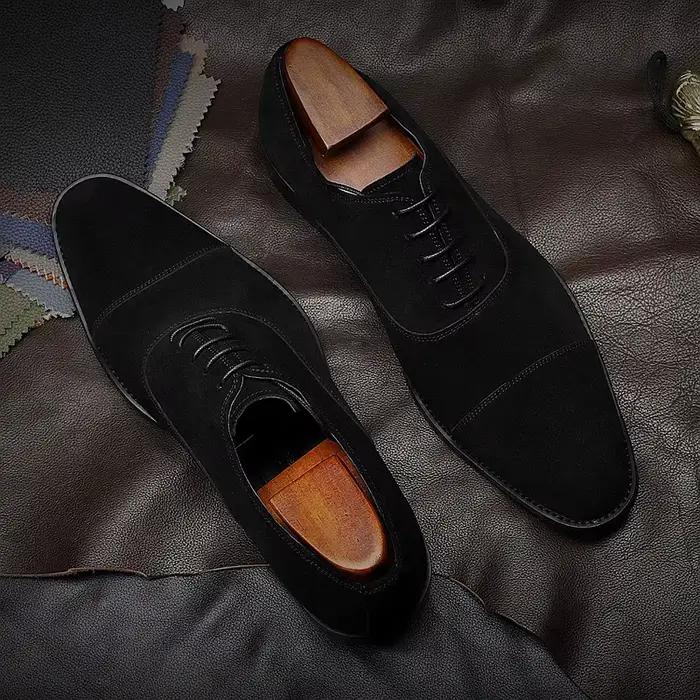 Chaussures Oxford en cuir véritable pour hommes