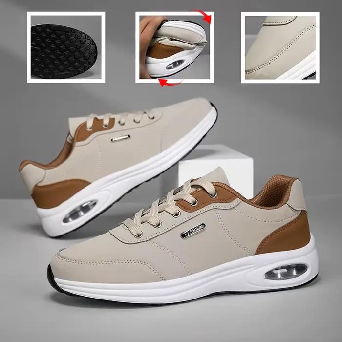 Nouvelles Chaussures de Sport 2026 en Cuir Imperméables Décontractées Antidérapantes à Absorption des Chocs pour Hommes Occasions Spéciales Course et Tennis