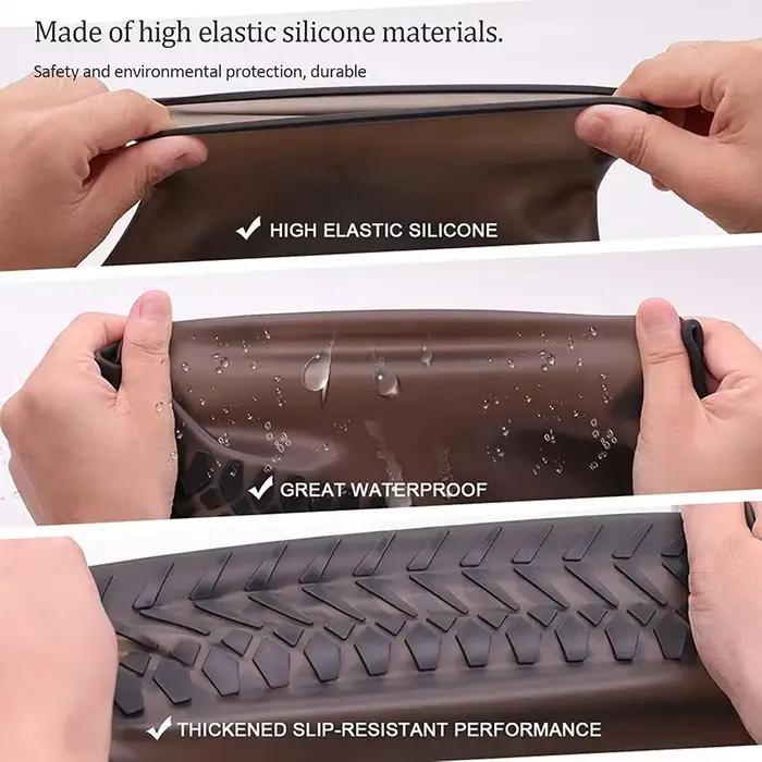 Couvre-chaussures imperméables en Silicone, mise à niveau, réutilisables, lavables, résistants, pour l'extérieur, pluie, bottes de Protection, antidérapantes