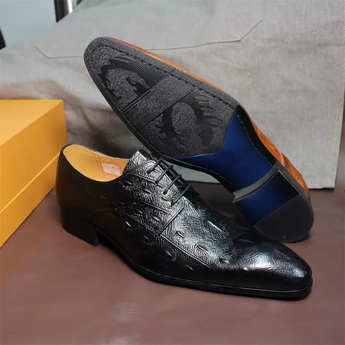 Chaussures richelieu Oxford de Style italien pour hommes