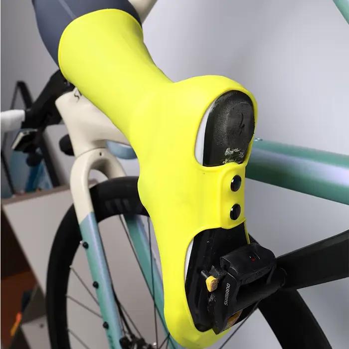 Couvre-chaussures de cyclisme sur route en silicone, coupe-vent, imperméables et chauds, faciles à nettoyer et réutilisables pour le vélo