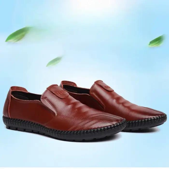 Chaussures décontractées pour hommes, chaussures polyvalentes en cuir souple, mocassins confortables à la mode, respirants, nouveaux Zapatos plats
