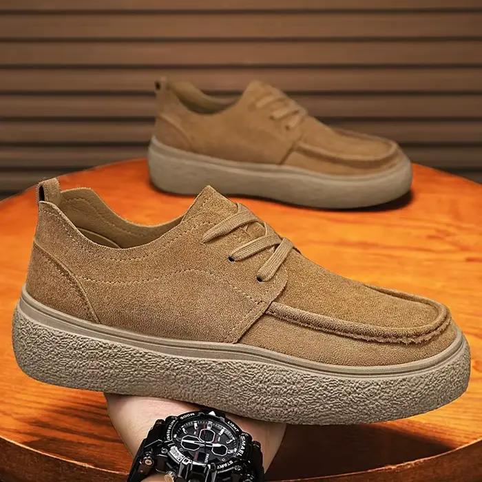 Plate-forme de mode hommes chaussures décontractées confort doux hommes mocassins léger sans lacet marche baskets respirant chaussures plates chaussures de conduite
