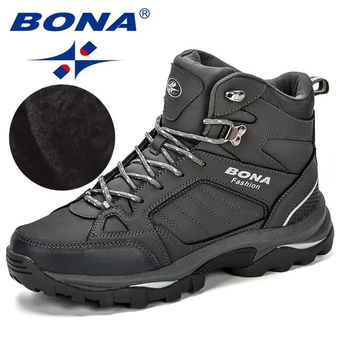 Bottes en cuir pour homme ajustement parfait confort hiver semelle en caoutchouc doublure en peluche courte occassions spéciales noël cadeau