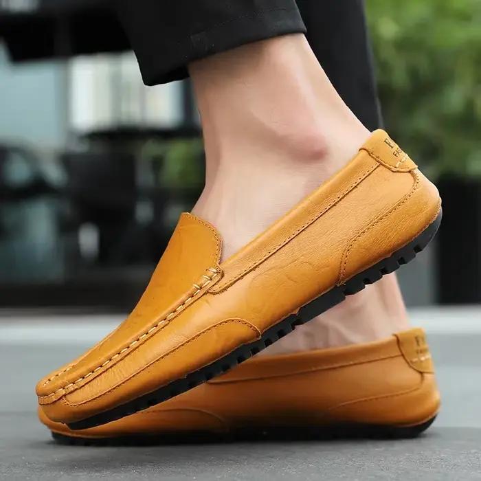 Mocassins en cuir respirants pour hommes