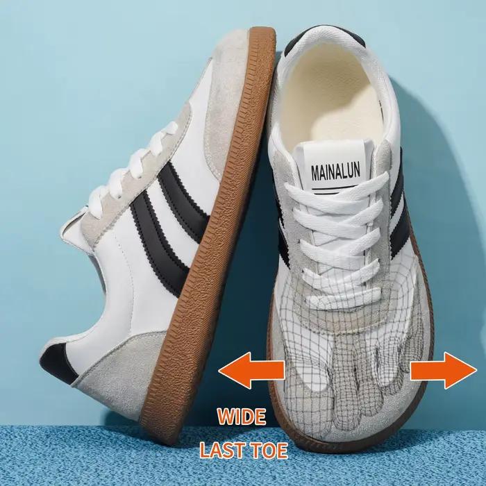 Baskets pour hommes à largeur extra-large - Chaussures basses en PU et semelle en PVC