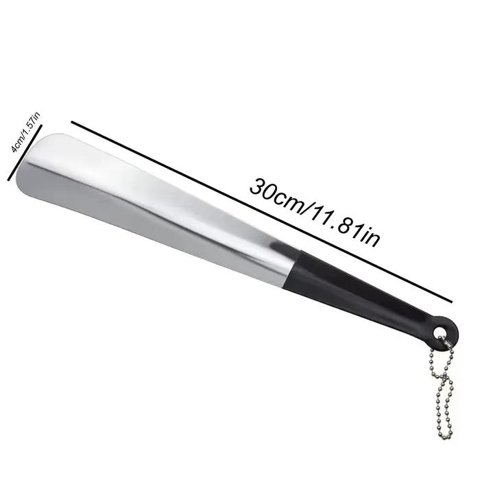[Chausse-pied en acier inoxydable] Chausse-pied ergonomique à long manche en acier inoxydable |   16,5 "/42 cm |   Chausse-pied en métal facile à utiliser pour les personnes âgées