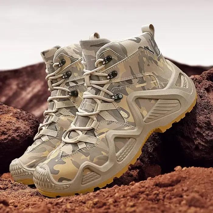 Chaussures de randonnée antidérapantes résistantes à l'usure confortables pour homme occasions spéciales bottes de travail dans le désert plateforme bottines d'automne et d'hiver bottes de neige
