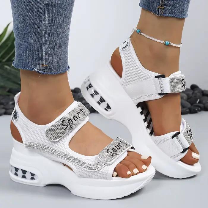 Sandales d'été bout rond confortables décontractées élégantes et sexy à talons hauts pour femmes occasions spéciales