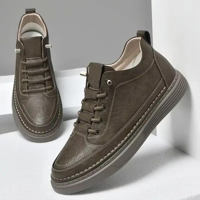 Chaussures rehaussantes en cuir véritable pour hommes