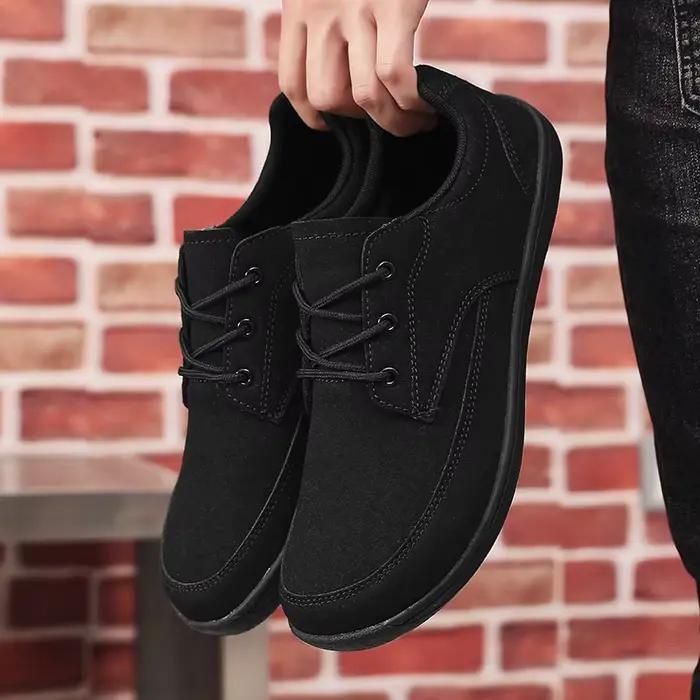 Chaussures décontractées pour hommes bout rond mocassins en cuir artificiel respirant et confortables pour toutes occasions informelles hivernales