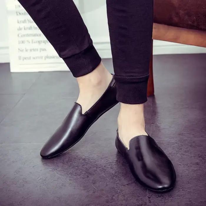Mocassins en cuir véritable pour hommes