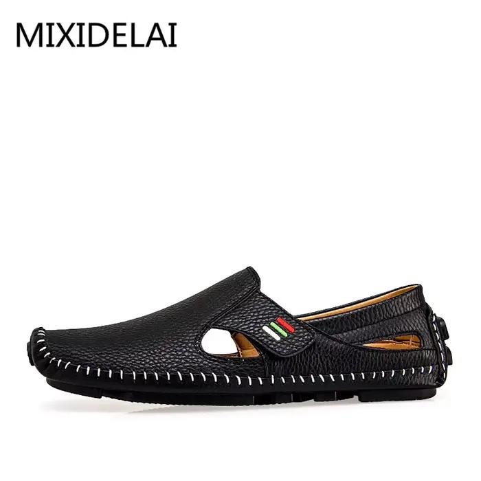 Mocassins MIXIDELAI tendance pour hommes – Chaussures décontractées respirantes d'été à scratchs pour la conduite et la