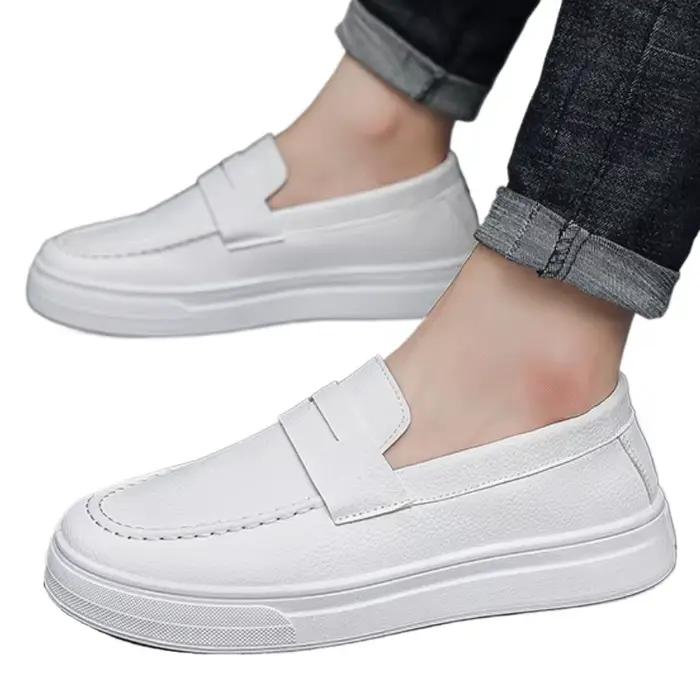 Mocassins pdmcms en cuir solide pour homme, confortables, respirants, adaptés aux journées d'été, à la mode, pour tous les jours, occasions spéciales